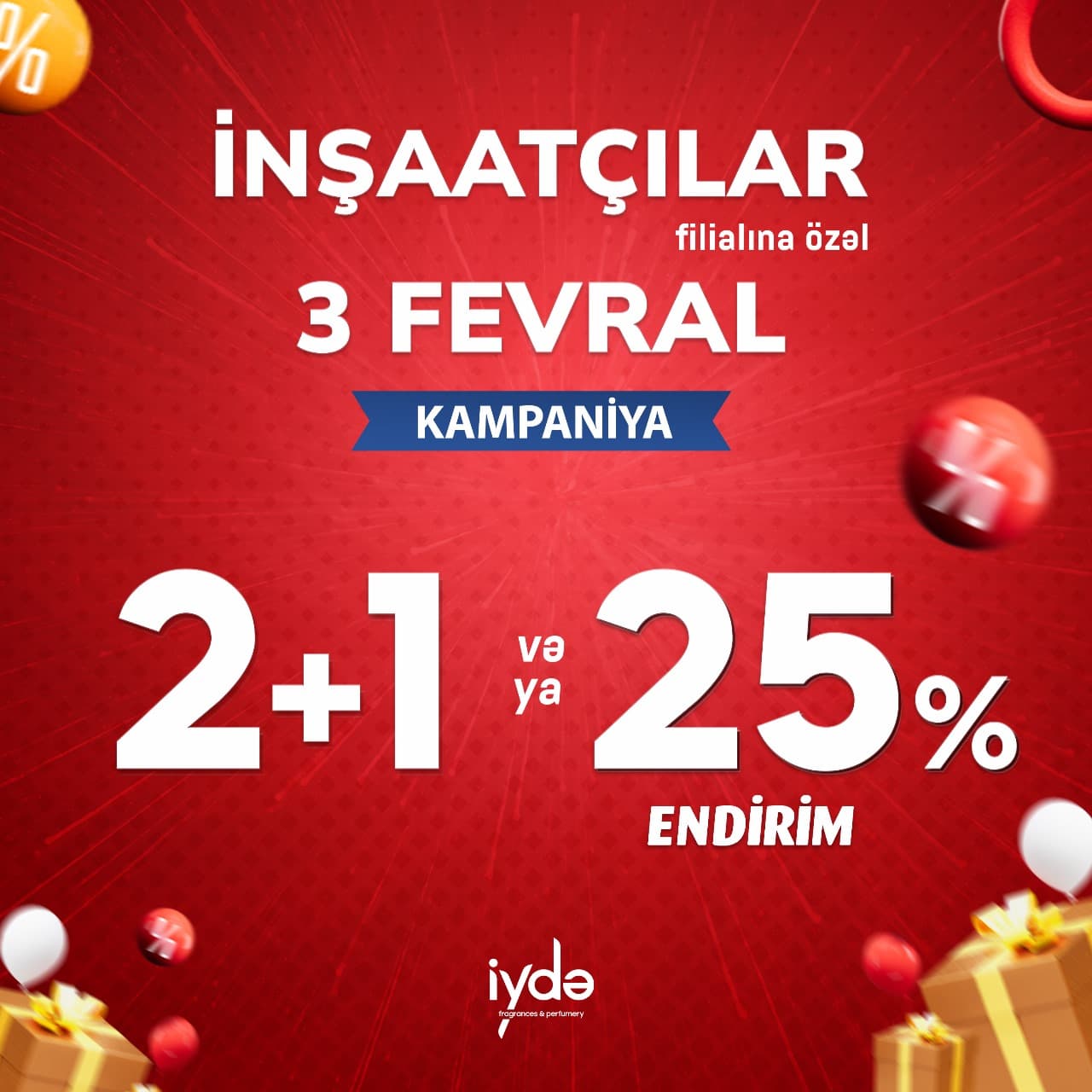 İnşaatçılar filialımızda ÖZƏL TƏKLİFLİ “Müştərilər günü” kampaniyası